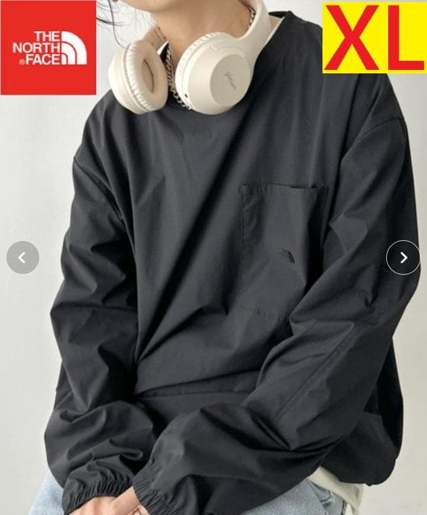 ノースフェイス Tシャツ 長袖 冷感素材 伸縮性良い ブラックXL K601C