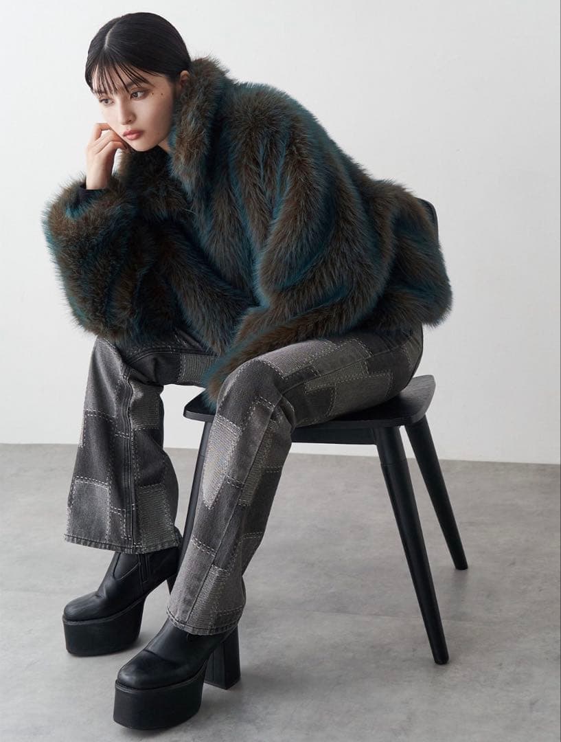 【新品未使用未開封】MURUA MIXフェイクファーブルゾン