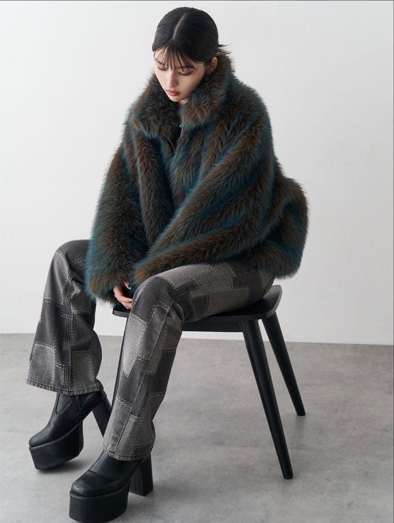 【新品未使用未開封】MURUA MIXフェイクファーブルゾン