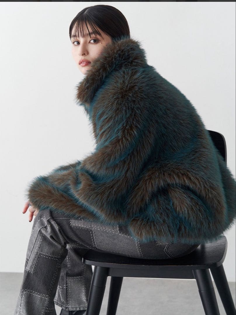 【新品未使用未開封】MURUA MIXフェイクファーブルゾン