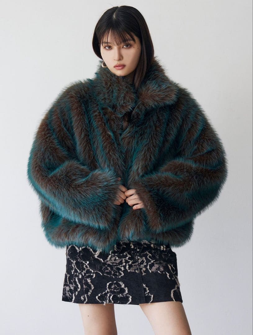 【新品未使用未開封】MURUA MIXフェイクファーブルゾン