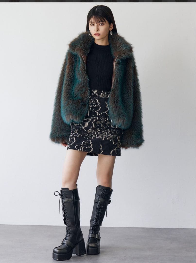 【新品未使用未開封】MURUA MIXフェイクファーブルゾン