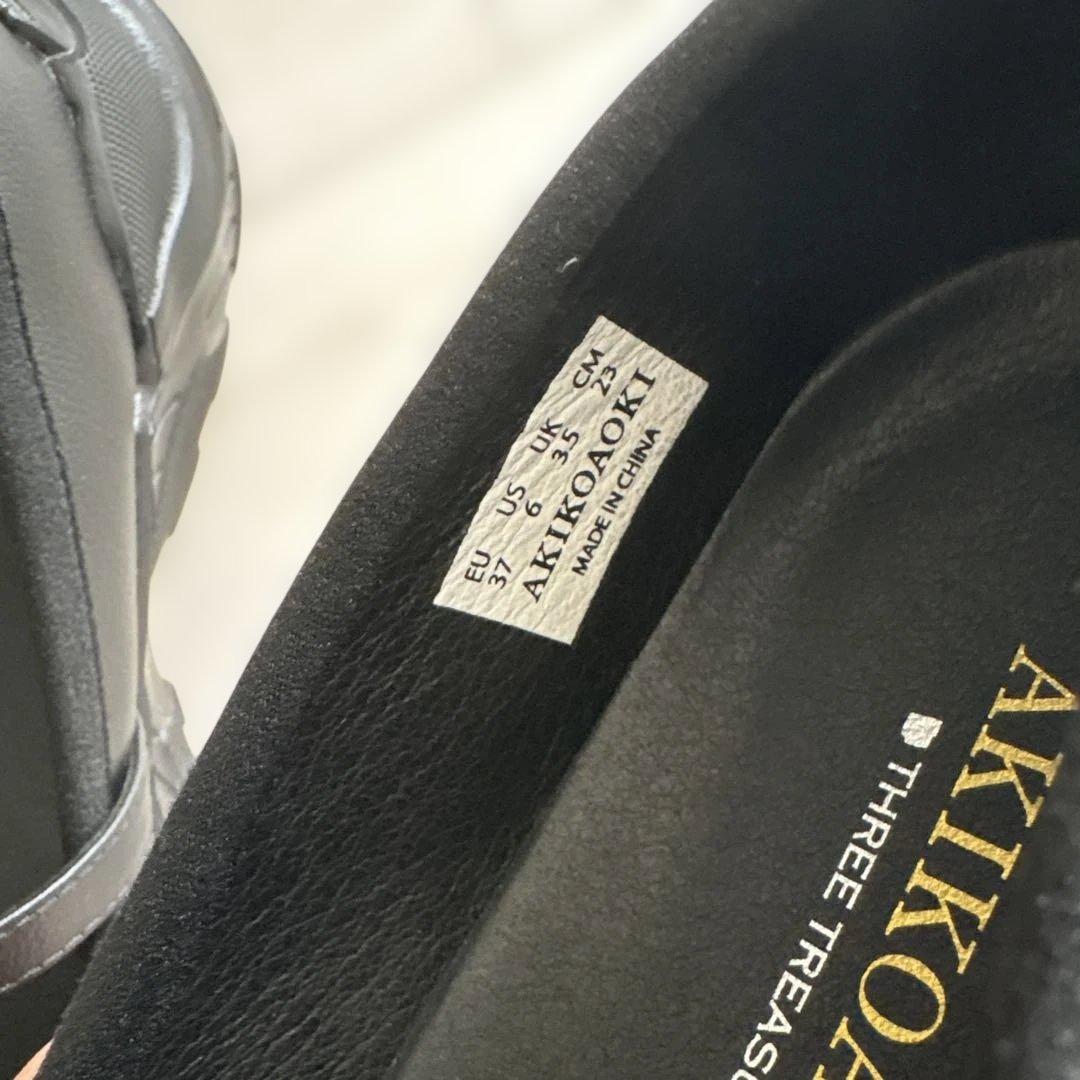 AKIKOAOKI ブラック フラットシューズ EU 37
