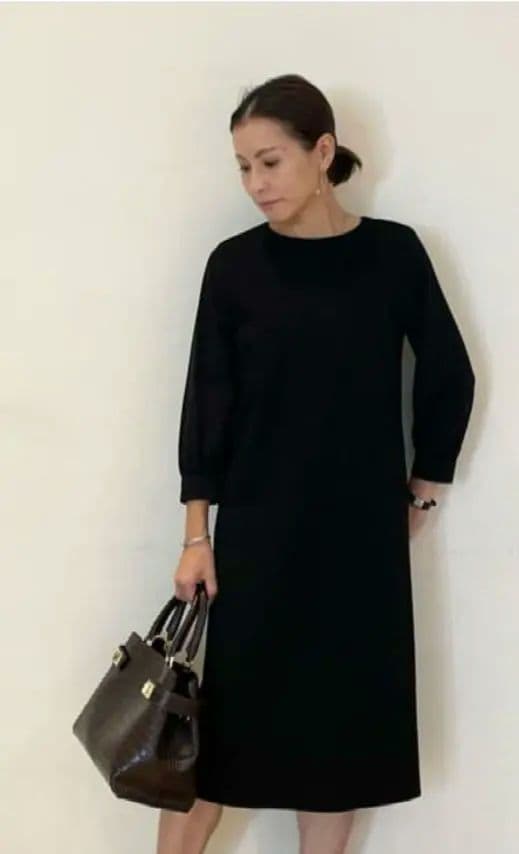 新品【洗える】WASHABLE PONTE シフトワンピース