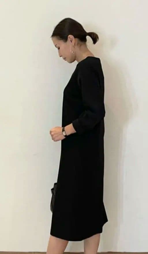 新品【洗える】WASHABLE PONTE シフトワンピース