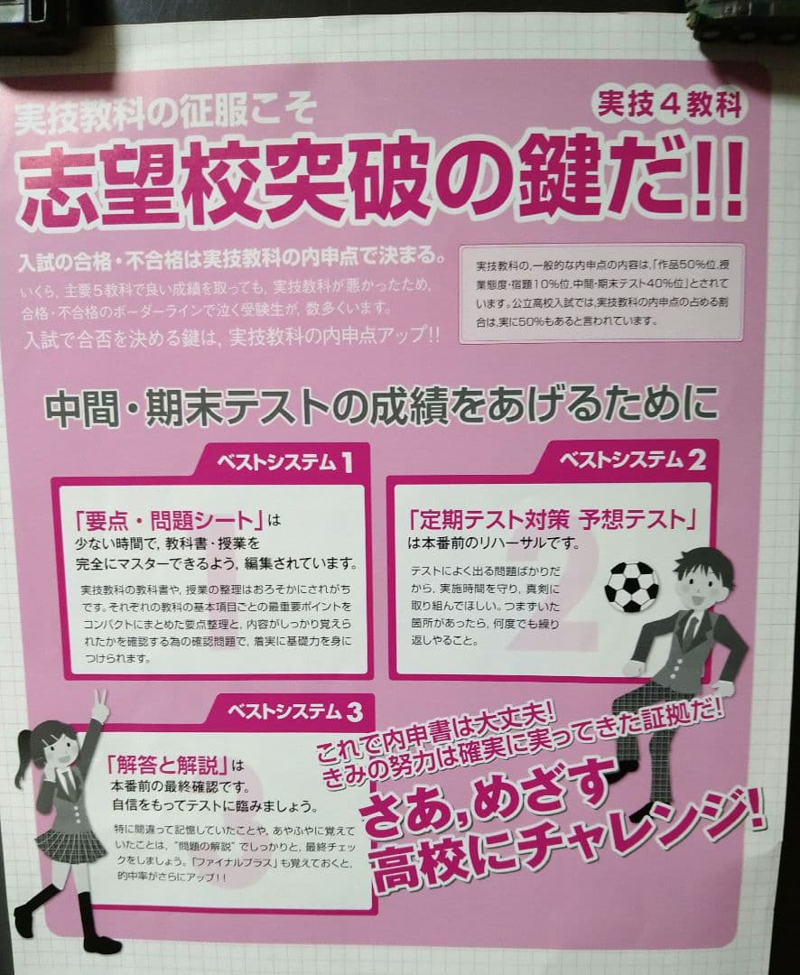 中学参考書 マスタープログラム  実技4教科