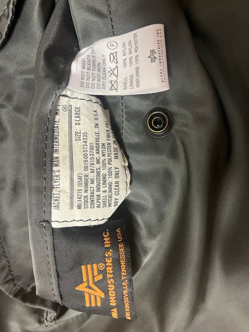 ALPHA INDUSTRIES 90sUSA製 MA-1 フライトジャケット