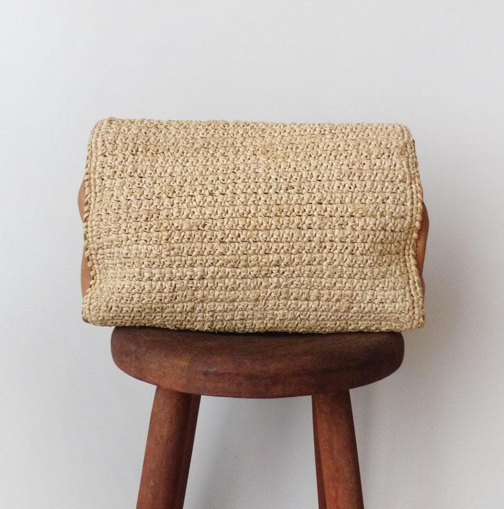 美品 ヘレンカミンスキー ラフィア クラッチバッグ かごバッグ Q219