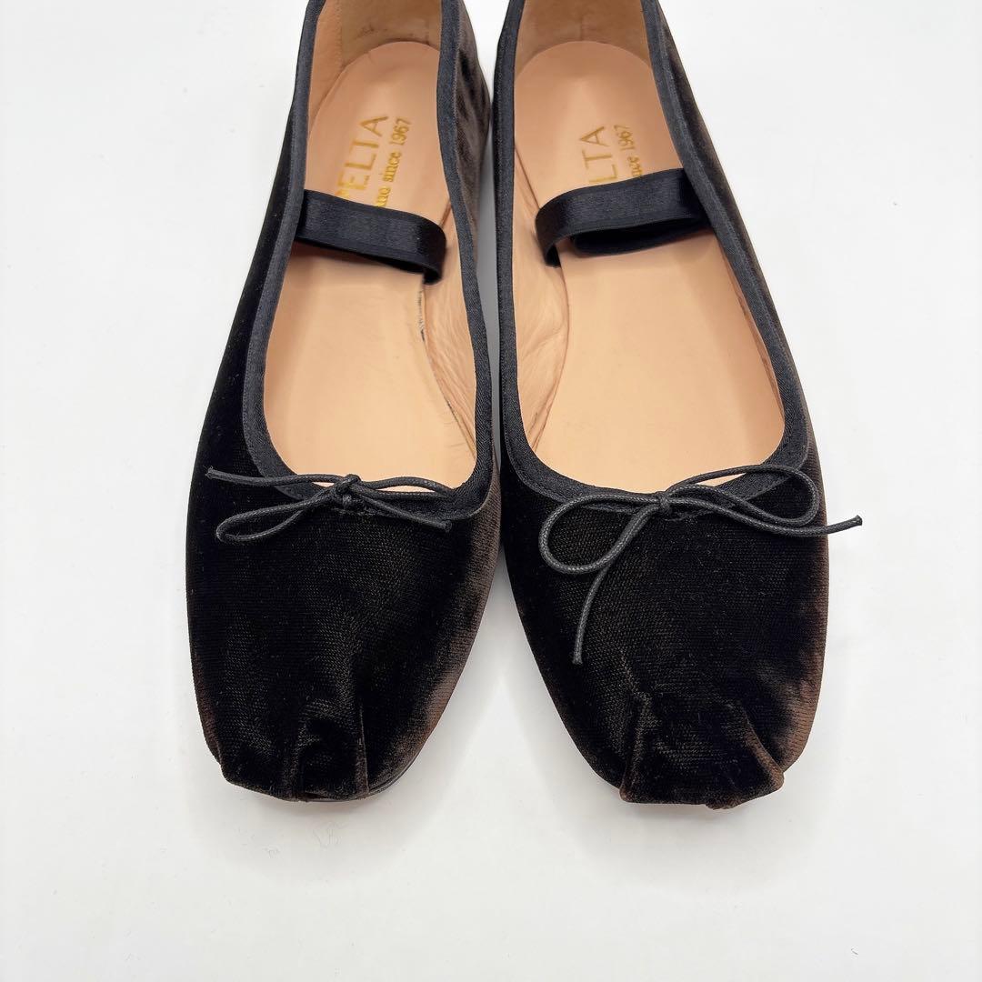 【美品】SPELTA/スペルタ バレエシューズ　ベロア　ブラウン 38