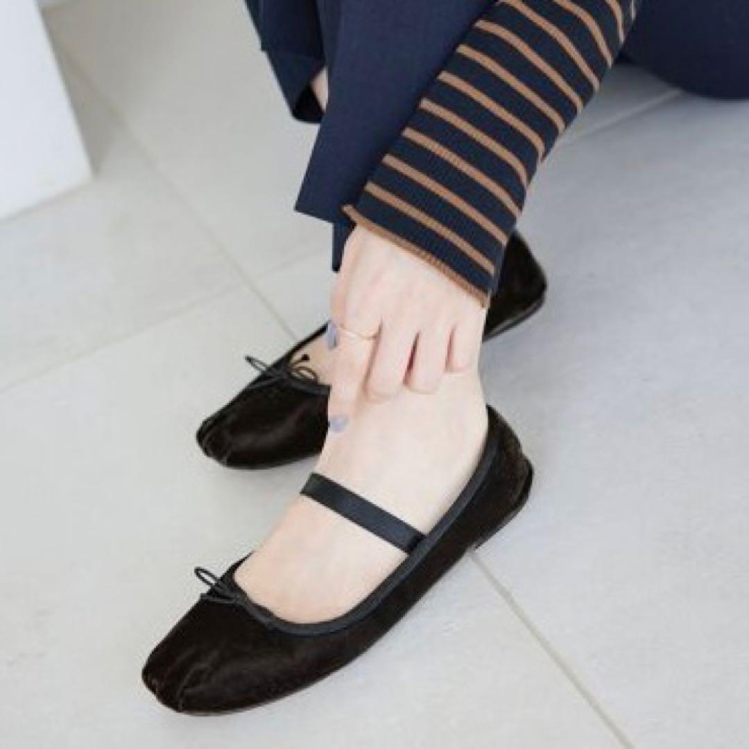 【美品】SPELTA/スペルタ バレエシューズ　ベロア　ブラウン 38