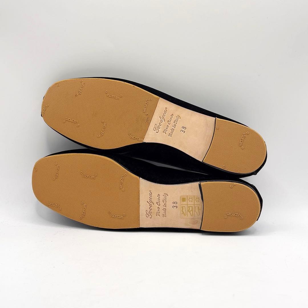 【美品】SPELTA/スペルタ バレエシューズ　ベロア　ブラウン 38