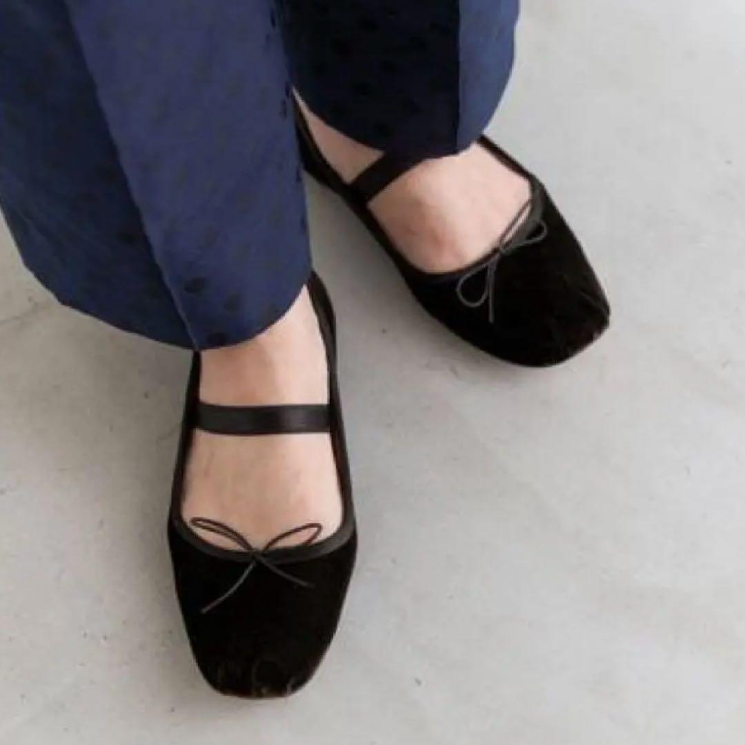 【美品】SPELTA/スペルタ バレエシューズ　ベロア　ブラウン 38