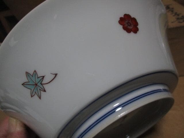 人間国宝　今右衛門　赤玉文菓子皿　共箱　R83-2