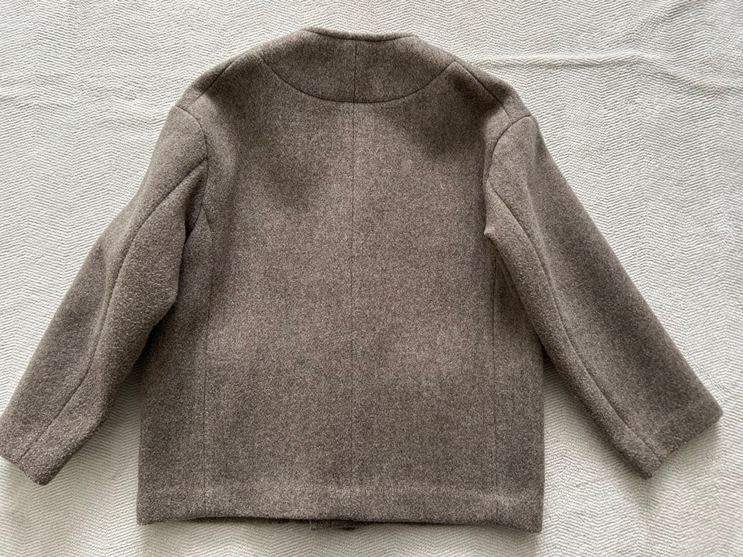 ⭐︎やま⭐︎【DANTON ノーカラージャケット 36 ブラウン】