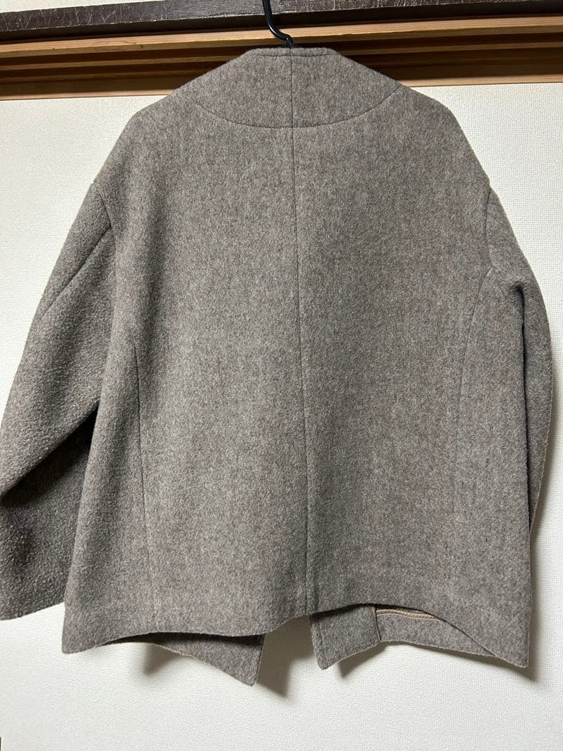 ⭐︎やま⭐︎【DANTON ノーカラージャケット 36 ブラウン】