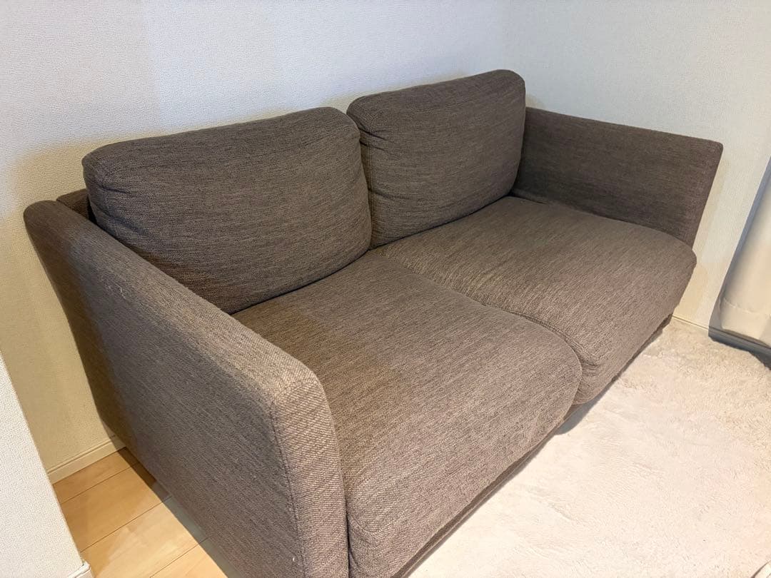 【ニトリ】カウチソファ 布張りタイプ 2人掛けソファ ファブリックソファ