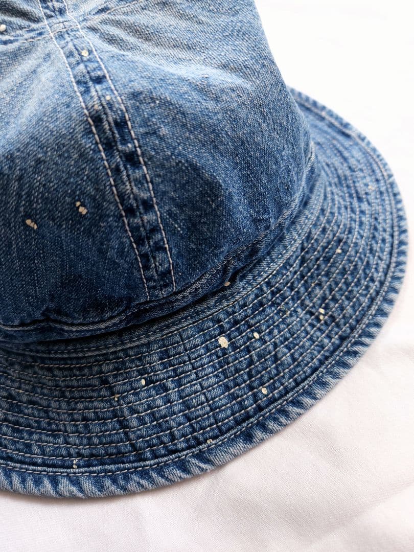 orslow　オアスロウ　デニム　希少　ペンキ加工　バケットハット　帽子