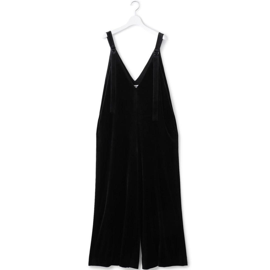 SACRA サクラ トリアセテートベロア サロペット オールインワン