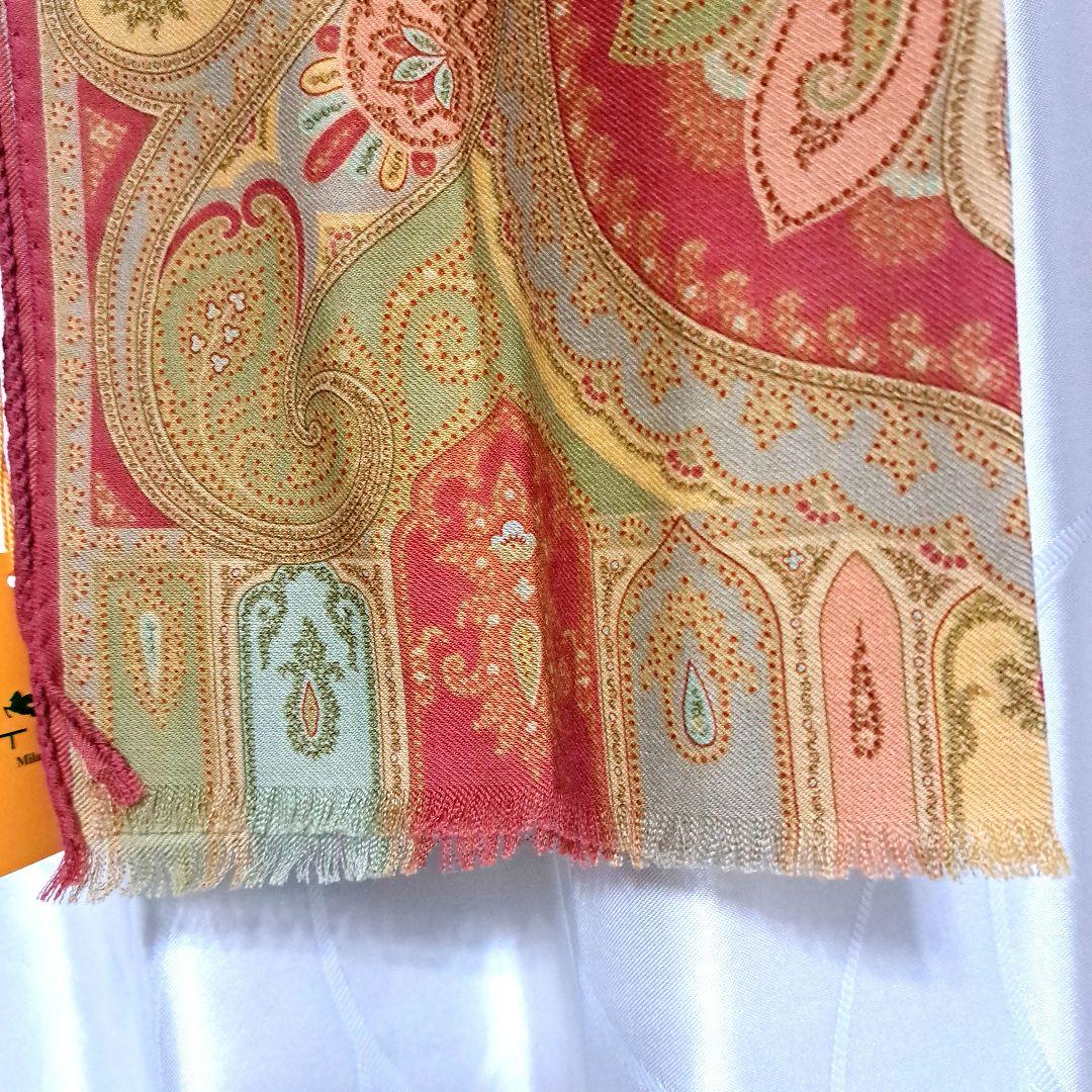 ETRO　エトロ　未使用　ストール　スカーフ　ウール　シルク　ペーズリー