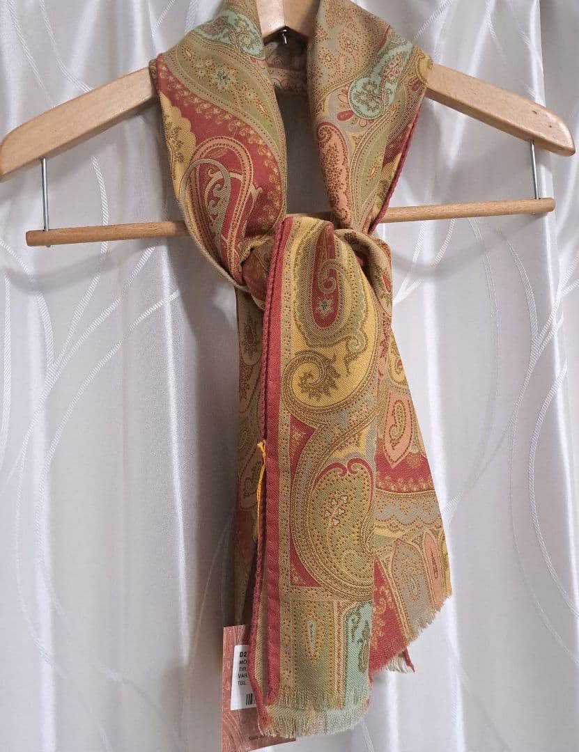 ETRO　エトロ　未使用　ストール　スカーフ　ウール　シルク　ペーズリー