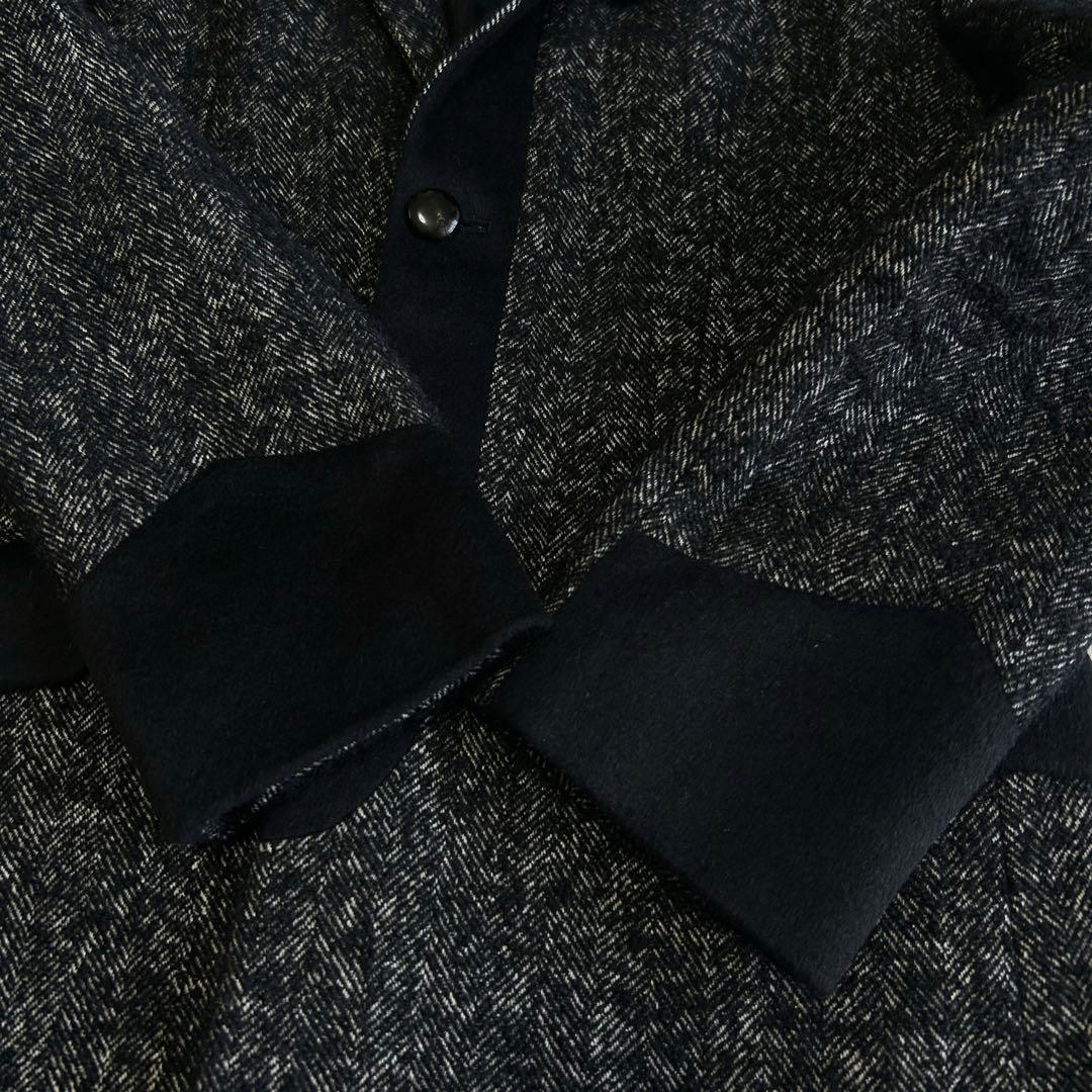 希少 美品 タケオキクチコレクション ツイードウール チェスターコートMアンゴラ