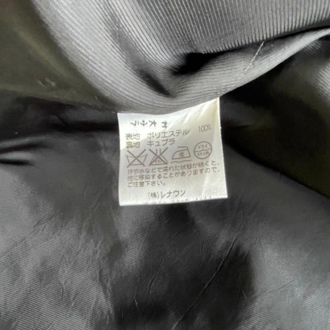 美品 ゆったり トクコプルミエヴォル 総柄 ステンカラーコート 黒 ジップアップ