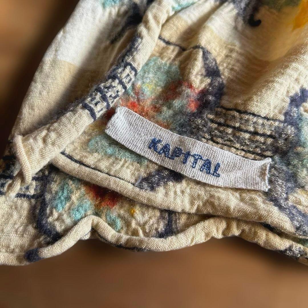 希少　KAPITAL 縮絨　ストール　縮絨ウールマフラー　水夫　マリア