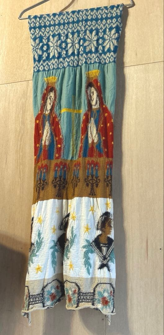 希少　KAPITAL 縮絨　ストール　縮絨ウールマフラー　水夫　マリア