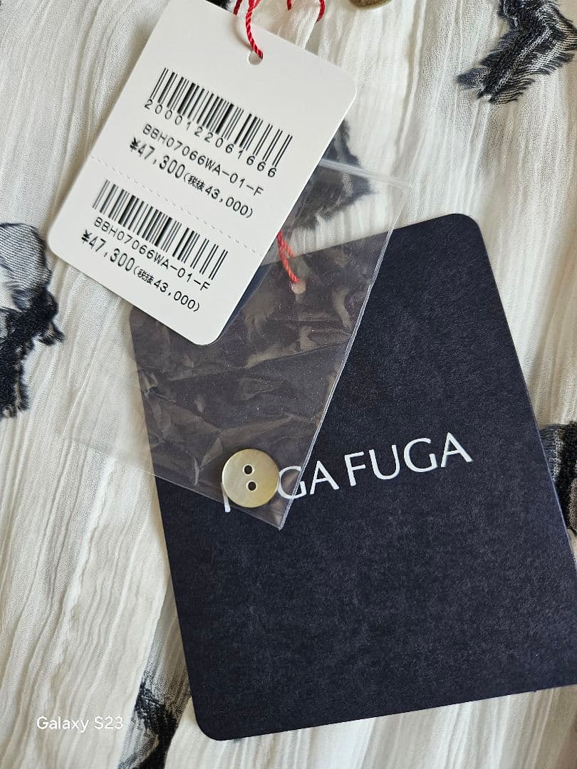 FUGA FUGA 抽象模様 半袖ブラウス シャツ