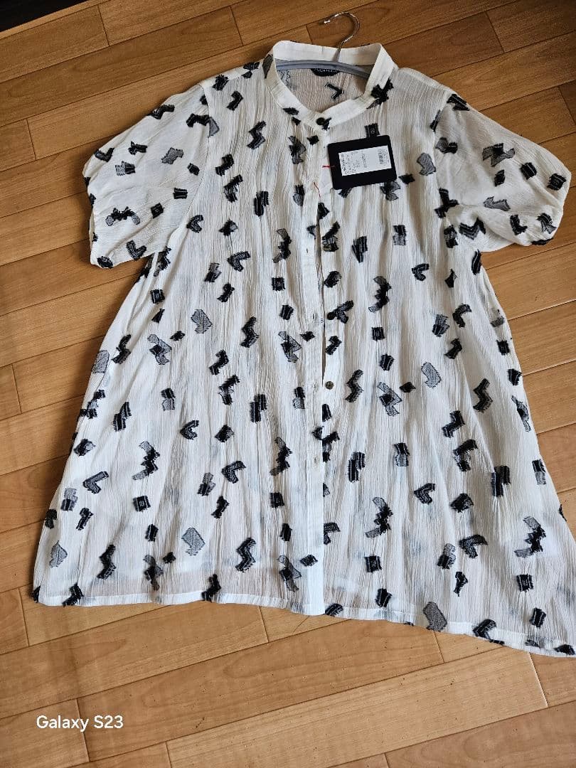 FUGA FUGA 抽象模様 半袖ブラウス シャツ