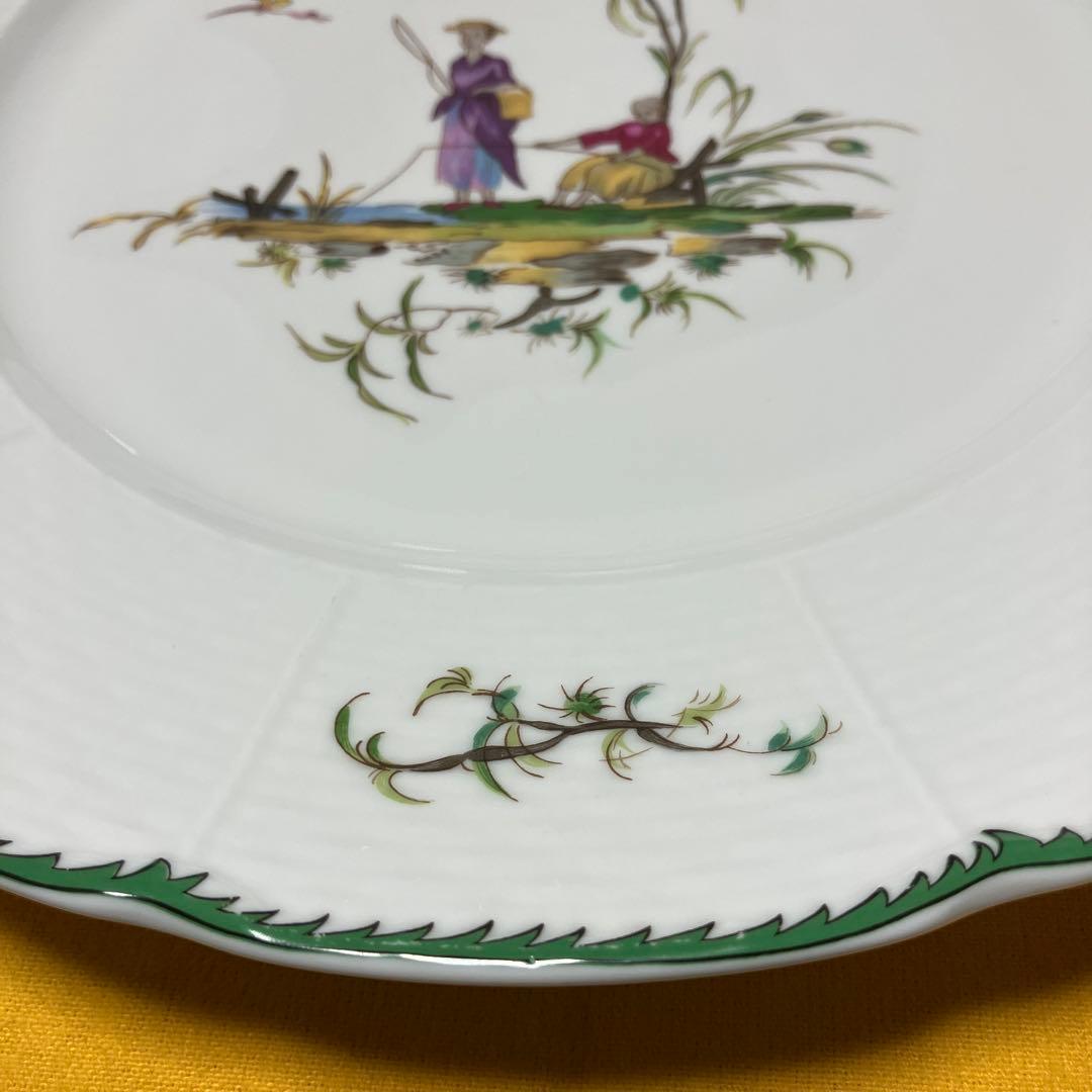 リモージュ、シキオン、レイノー社製の花柄装飾ラウンドプレートNO3