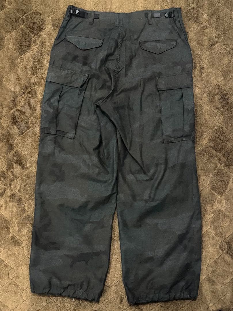 ☆最終値下げ☆ M-65フィールドカーゴパンツ ウッドランド迷彩 BLACK染め