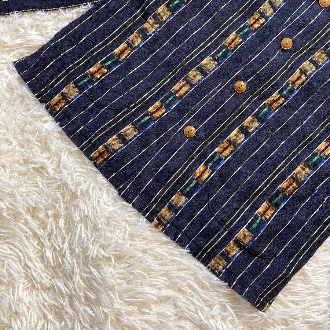 極美品 テンダーロイン グアテマラ T-GTM JKT ネイビー ネイティブ M