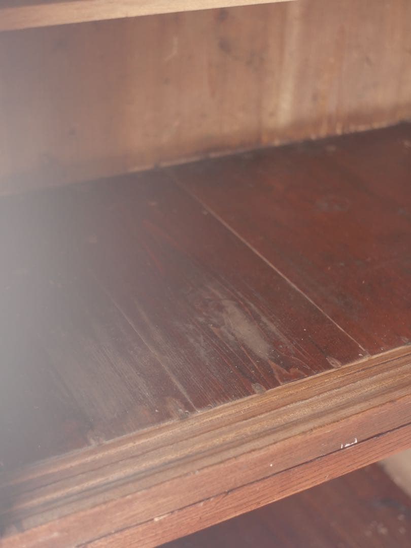 茶箪笥　箪笥　食器棚　ケヤキ　玉杢　古家具　古道具　アンティーク　昭和レトロ