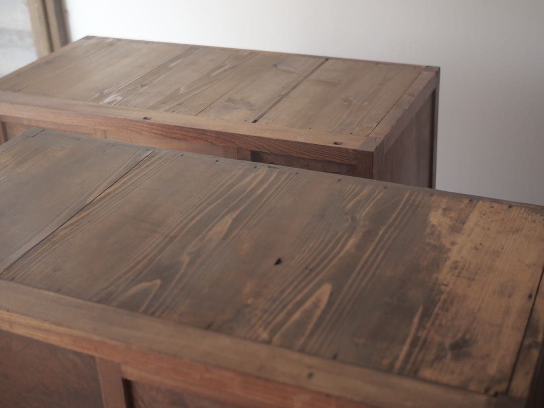 茶箪笥　箪笥　食器棚　ケヤキ　玉杢　古家具　古道具　アンティーク　昭和レトロ