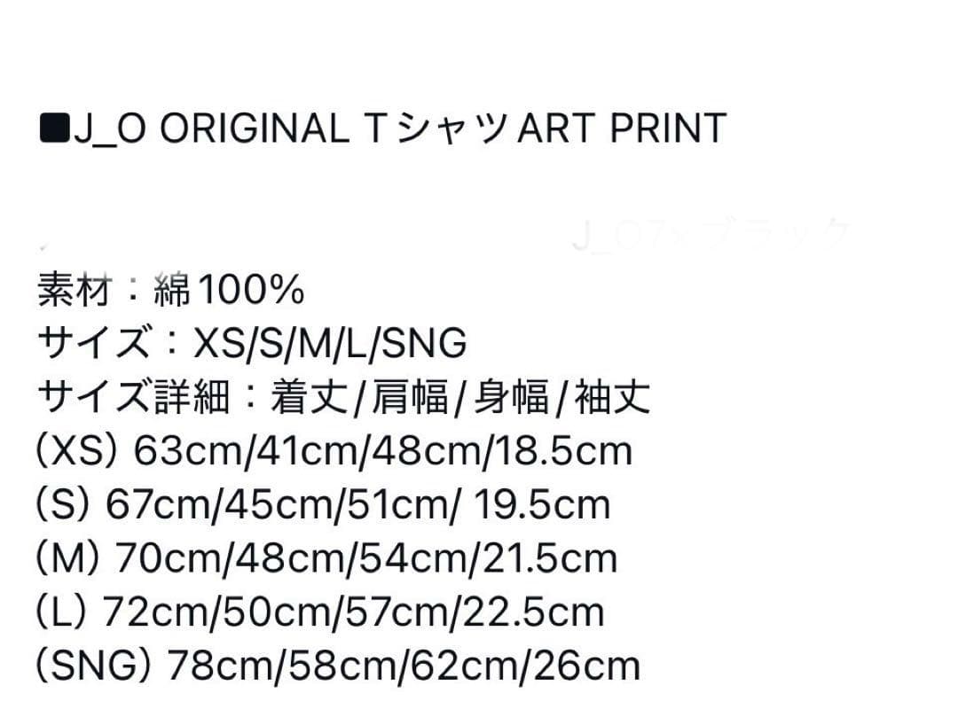 J_O ORIGINAL Tシャツ ART PRINT