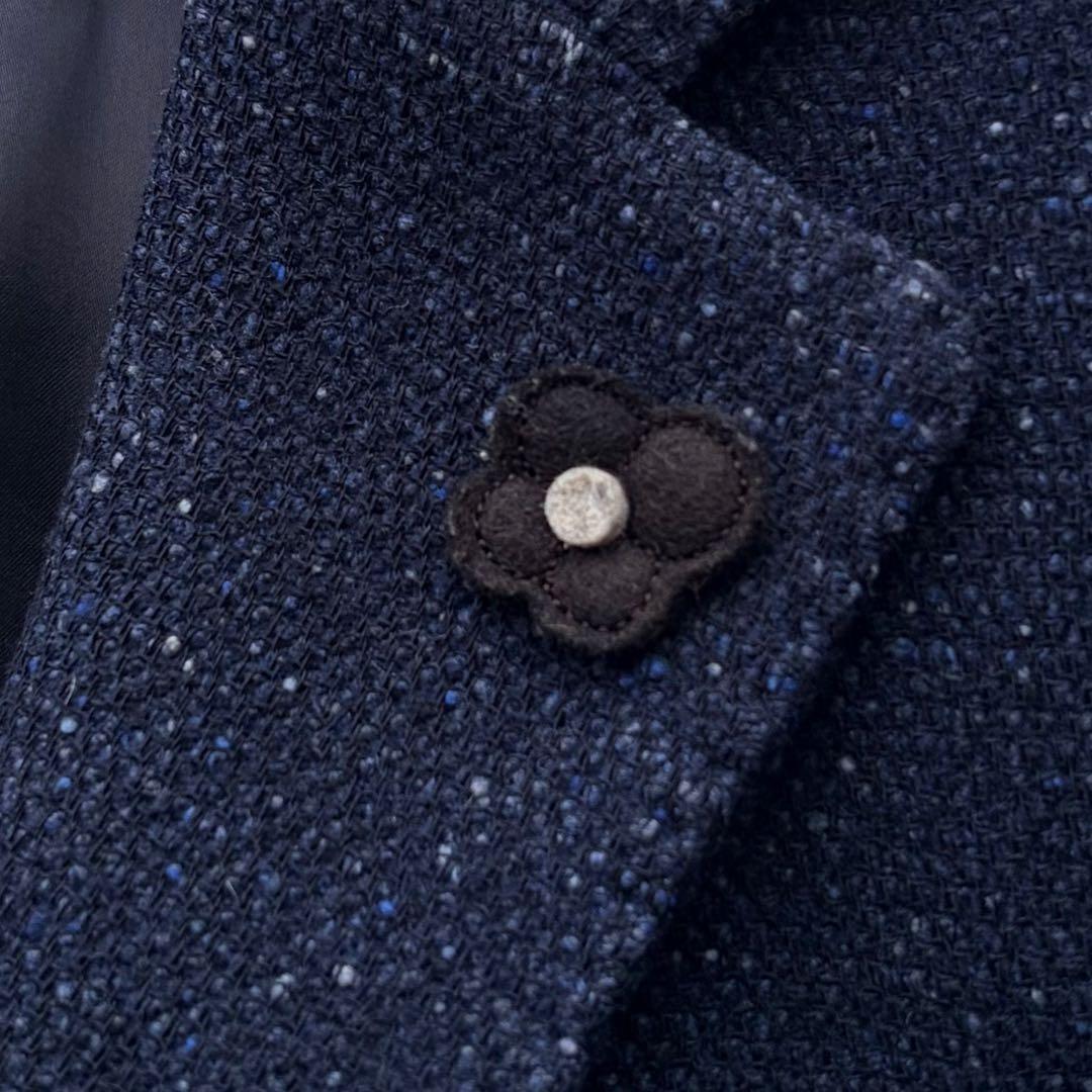 【SALE】LARDINI ラルディーニ チェスターコート 44 ネイビー