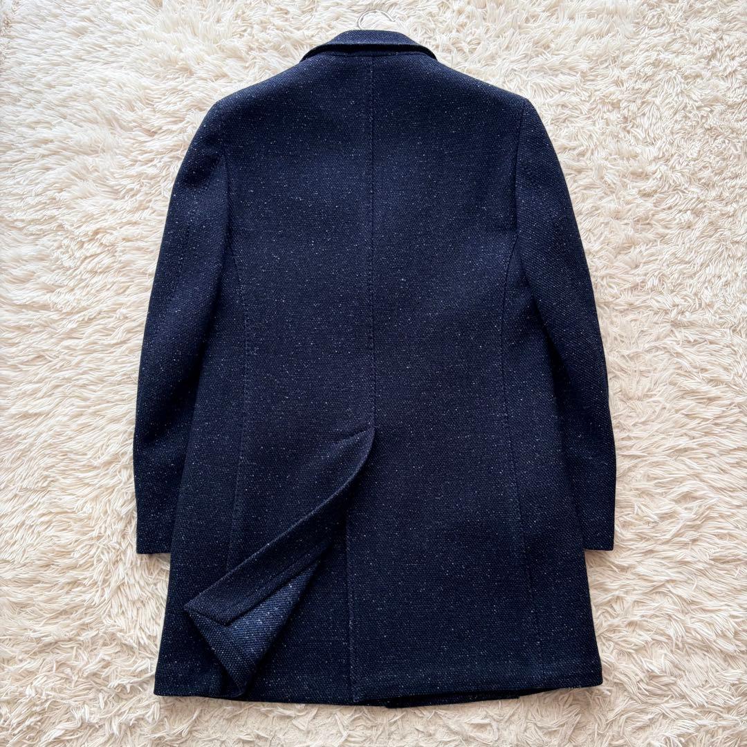 【SALE】LARDINI ラルディーニ チェスターコート 44 ネイビー