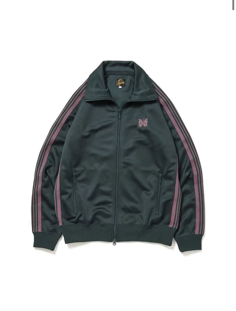 Needles トラックジャケット カーキ×ピンク 大人気モデル