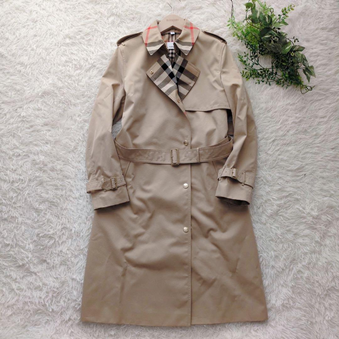 ◾︎未使用◾︎ バーバリー チェックパネル コットンギャバジン トレンチコート 44