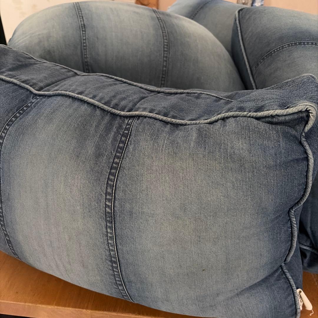 むちむち☆西海岸インテリア　デニムクッション　4個