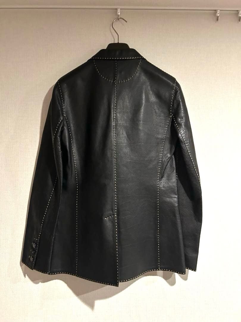S*e様 FENDI 黒レザージャケット ステッチデザイン　新品未使用