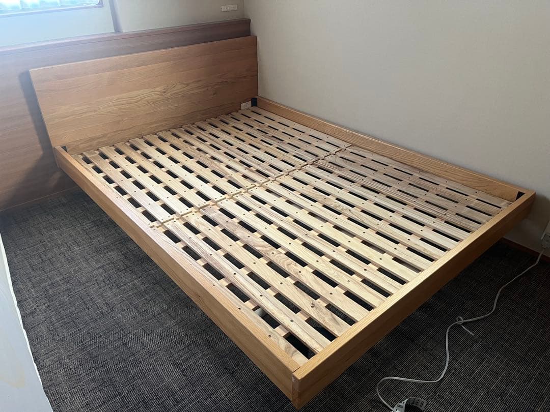 無印良品 ダブル ベッドフレーム オーク材