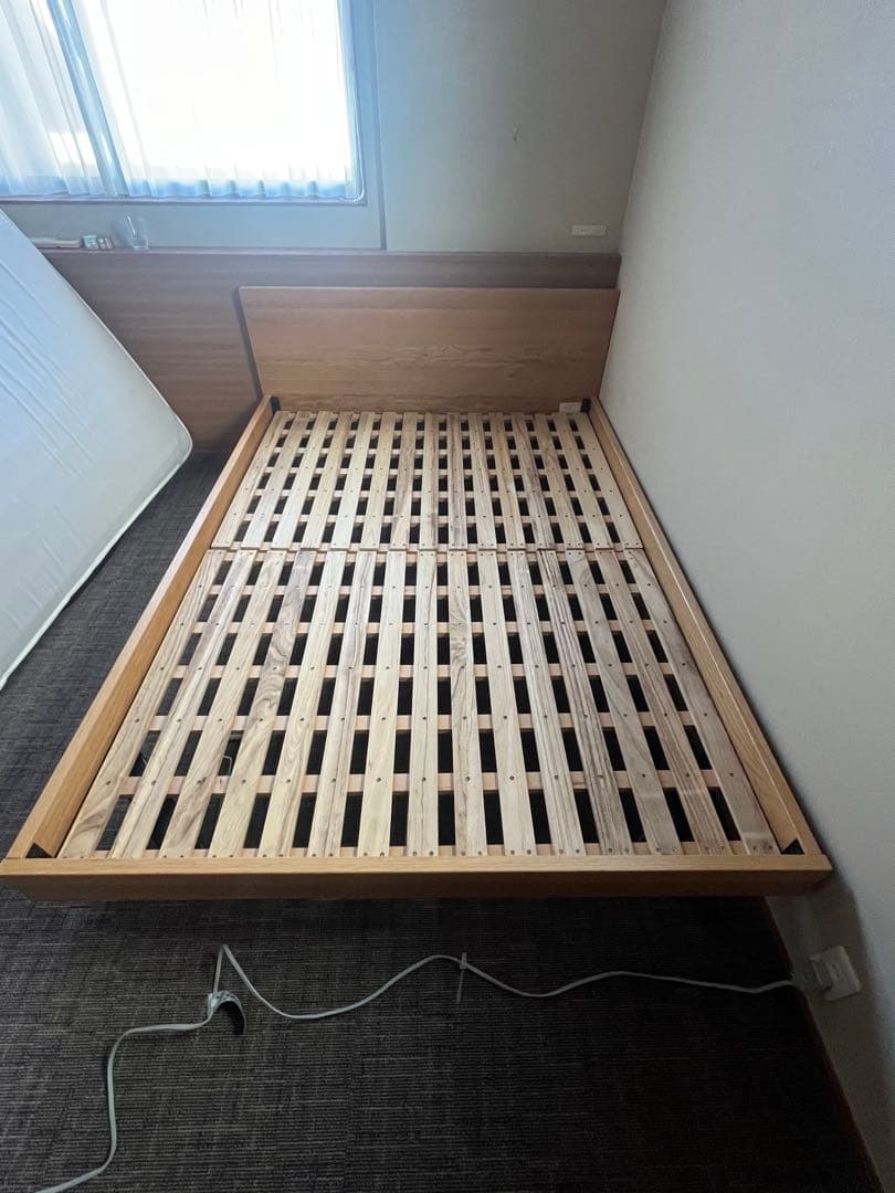 無印良品 ダブル ベッドフレーム オーク材