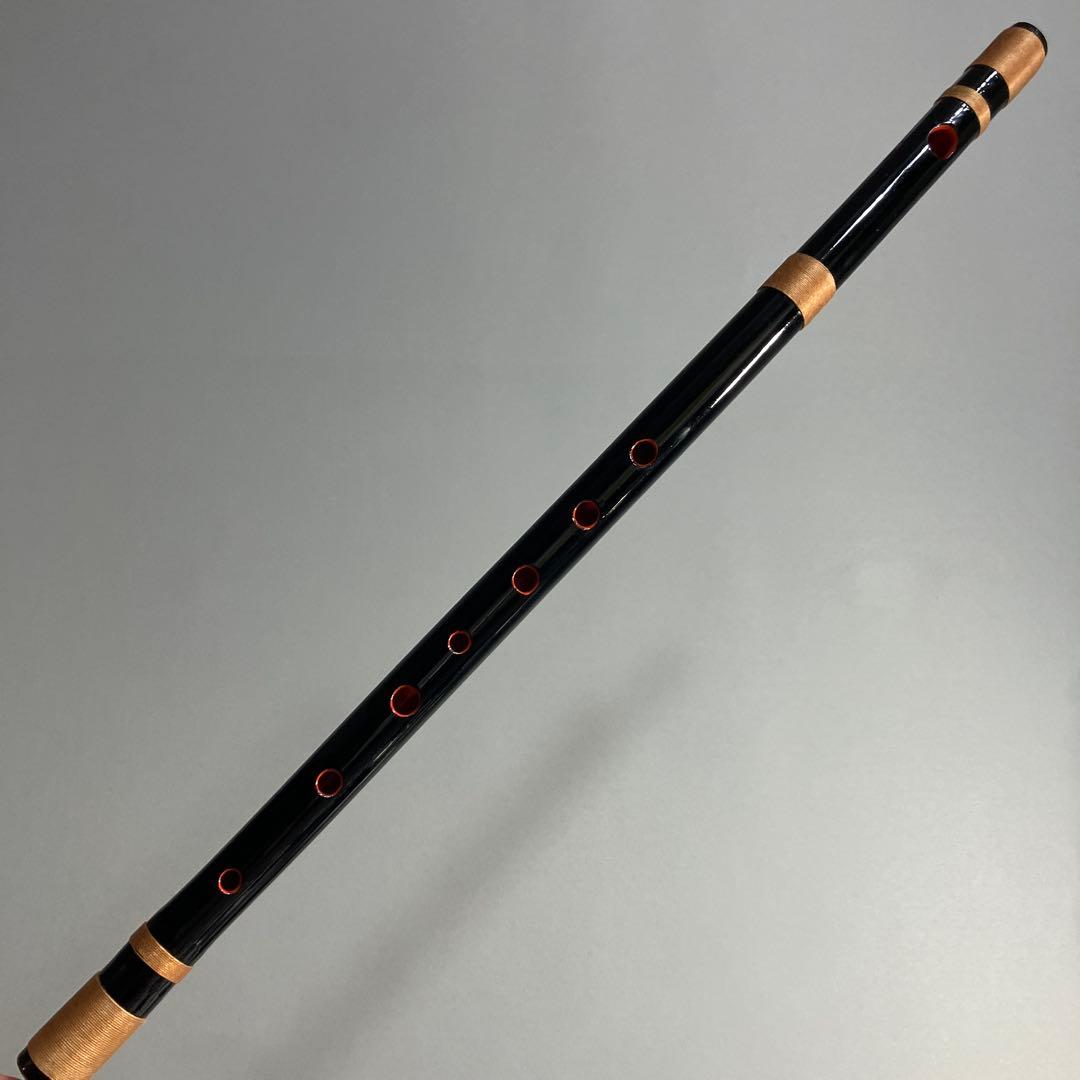 篠笛 四本調子G#管　CMR4-44 唄物　ドレミ調　天地糸巻 竹笛　黒塗
