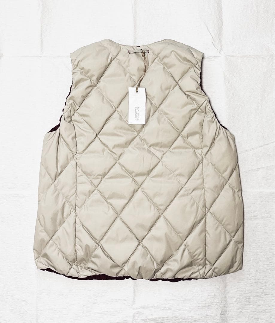 ナチュラルランドリー NATURAL LAUNDRY ダウンベスト リバーシブル