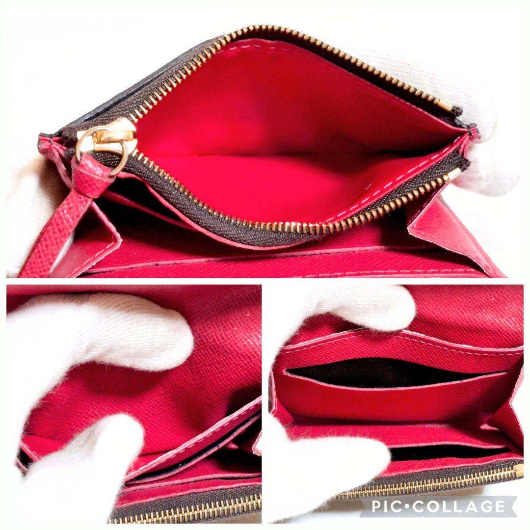 ⛄美品⛄️ルイヴィトンモノグラム　ポルトモネロザリ　フューシャ　折り財布#453