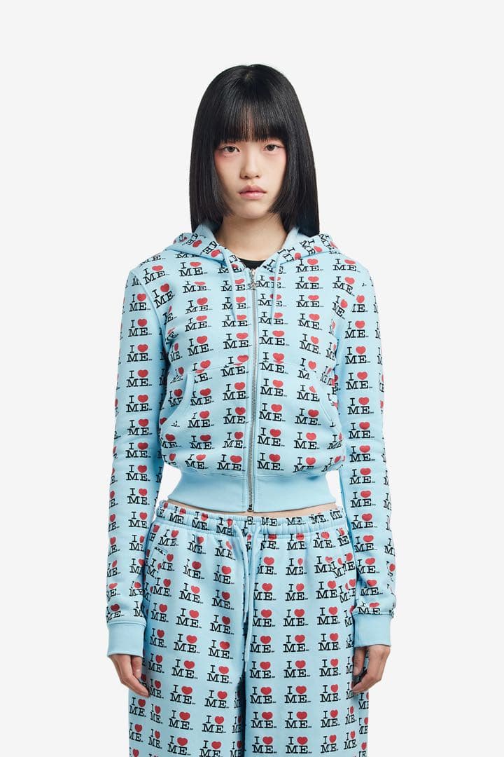 Ashley Williams クロップド パーカー ブルー S