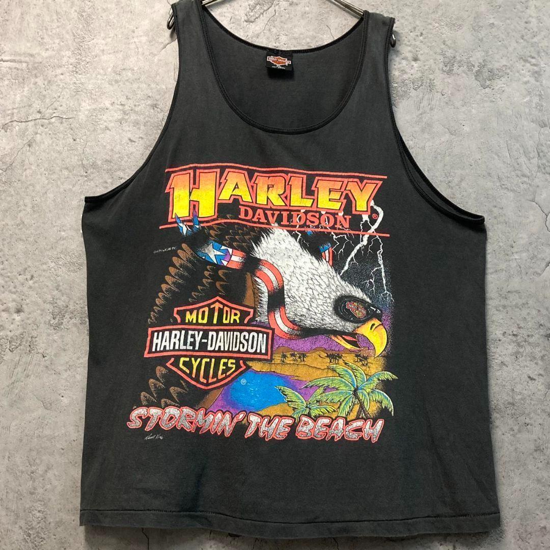 ☆USA製古着☆【ハーレーダビッドソン イーグル タンクトップ】メンズXL