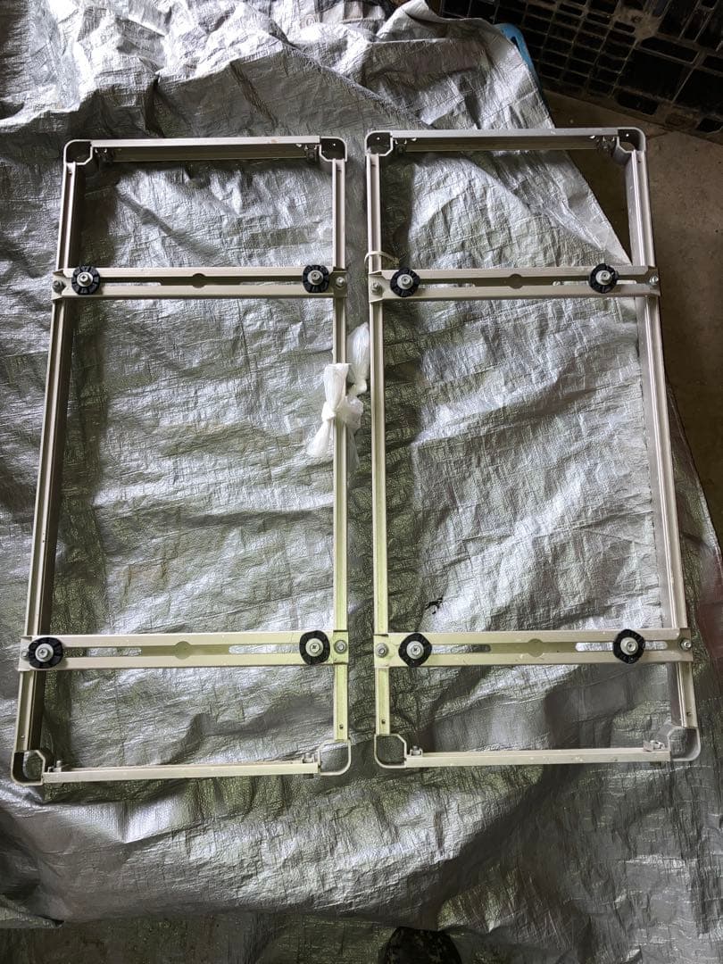 オーケー器材 K-AW6HL (80kg×2台) アルミ製　エアコン室外機置き台